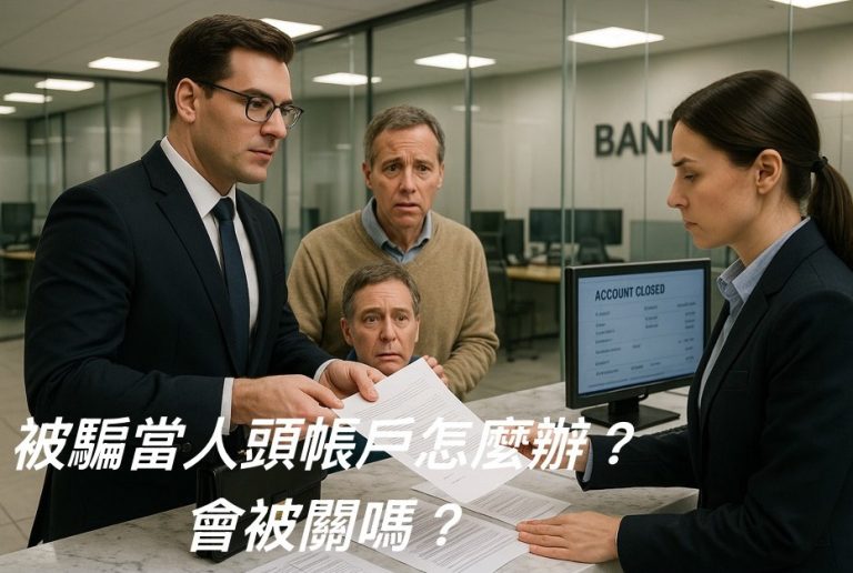 被騙當人頭戶會被關嗎