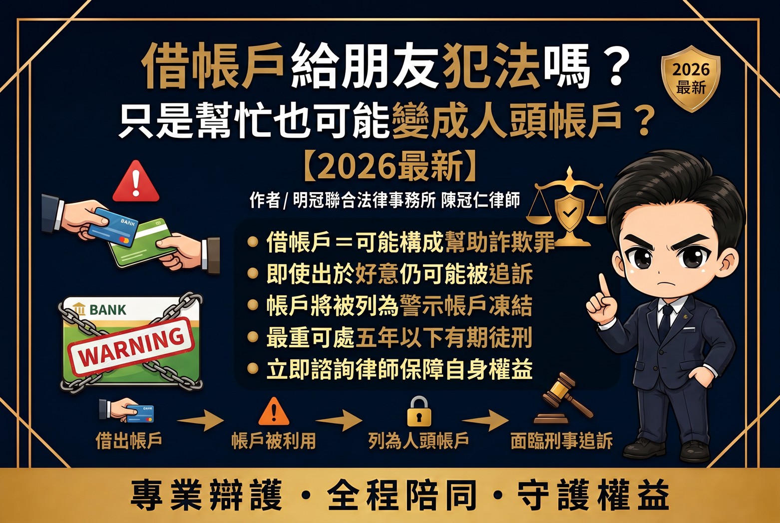借帳戶給朋友,本身不一定構成犯罪